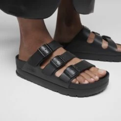 Florida Flex Platform Leather Black 12 Florida Flex Platform Leather Black -Birkenstock Sale Store 1030610 f closeup f