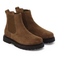 Birkenstock Highwood Slip On Women Suede Leather Dark Tea -Birkenstock Sale Store 1030611 pair