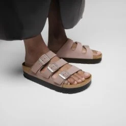 Florida Flex Platform Nubuck Leather Faded Purple -Birkenstock Sale Store 1030620 f closeup f