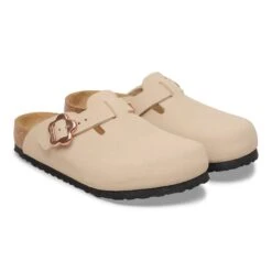 Birkenstock Boston Flower Buckle Kids Birkibuc Sandcastle -Birkenstock Sale Store 1030630 pair