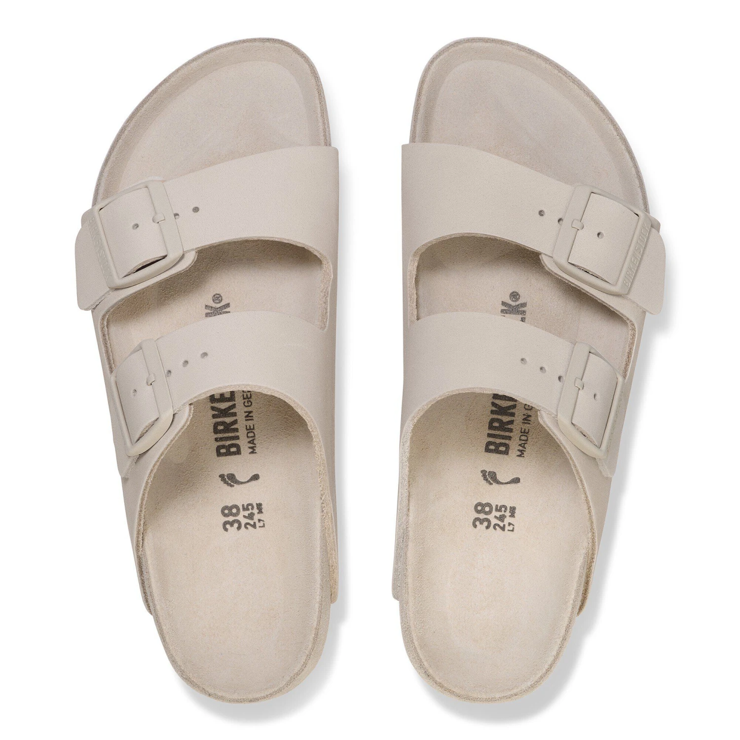 Birkenstock Arizona Nubuck Leather Oyster 2 Birkenstock Arizona Nubuck Leather Oyster - Image 2