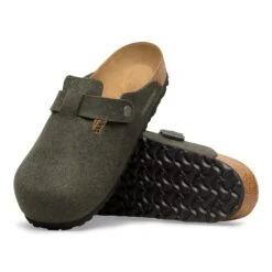 Birkenstock Boston Wool Felt Thyme -Birkenstock Sale Store 1030676 sole