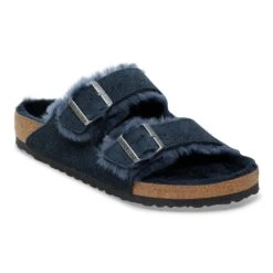 Birkenstock Arizona Shearling Suede Leather New Navy