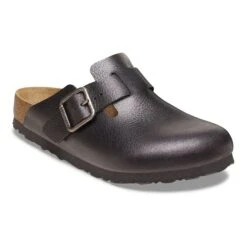 Birkenstock Boston Wire Buckle Leather Vintage Wood Black