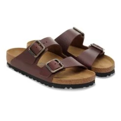 Birkenstock Arizona Wire Buckle Leather Vintage Wood Roast -Birkenstock Sale Store 1030702 pair