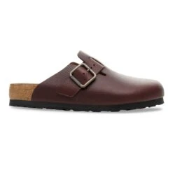 Birkenstock Boston Wire Buckle Leather Vintage Wood Roast -Birkenstock Sale Store 1030703 side