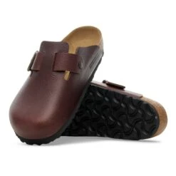 Birkenstock Boston Wire Buckle Leather Vintage Wood Roast -Birkenstock Sale Store 1030703 sole