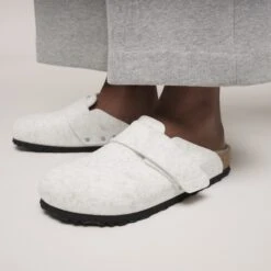 Birkenstock Loma Shearling Wool Felt Oyster 13 Birkenstock Loma Shearling Wool Felt Oyster -Birkenstock Sale Store 1030753 f closeup f