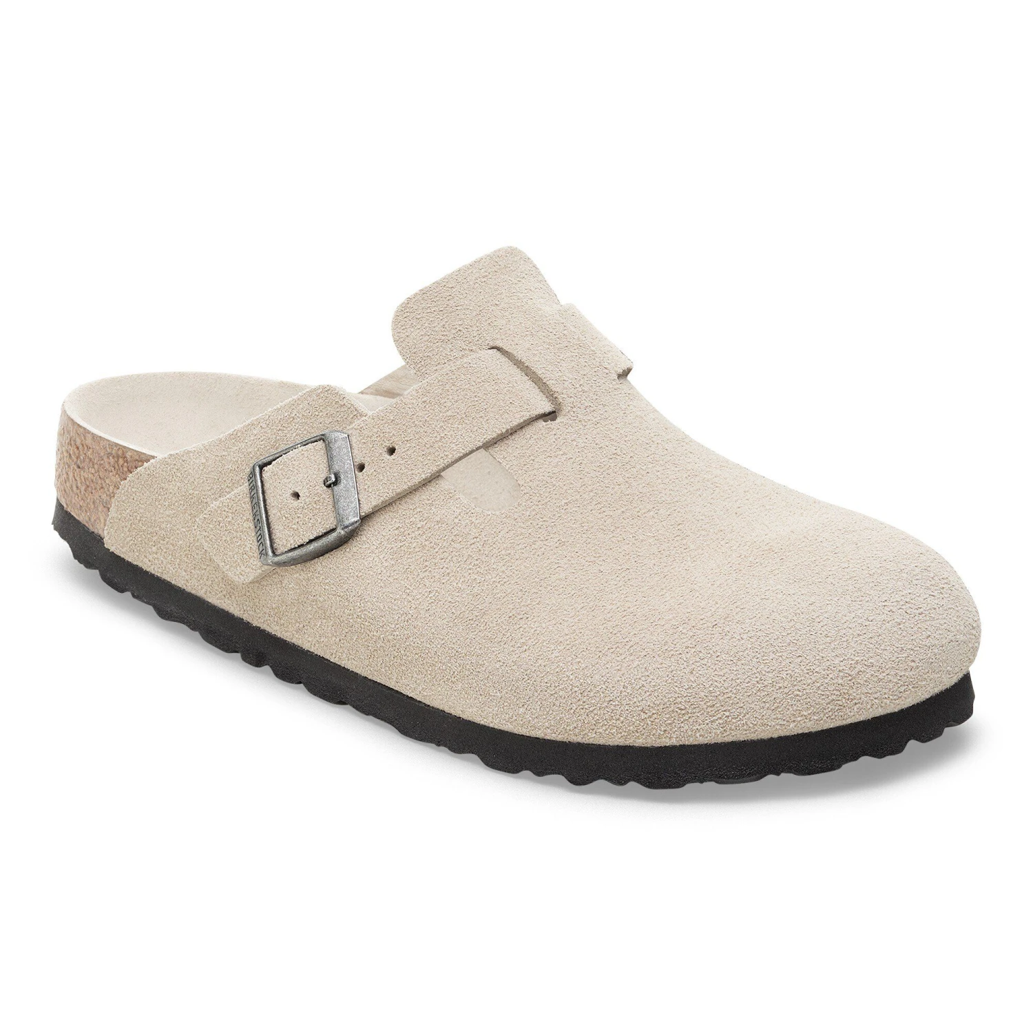 Birkenstock Boston Soft Footbed Suede Leather Oyster Tonal 1 Birkenstock Boston Soft Footbed Suede Leather Oyster Tonal