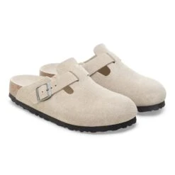 Birkenstock Boston Soft Footbed Suede Leather Oyster Tonal 11 Birkenstock Boston Soft Footbed Suede Leather Oyster Tonal -Birkenstock Sale Store 1030789 pair