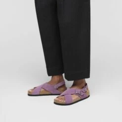 Birkenstock Tulum Nubuck-Suede Leather Mauve -Birkenstock Sale Store 1030805 f look f