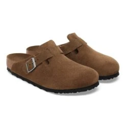 Birkenstock Boston Soft Footbed Suede Leather Dark Tea Tonal -Birkenstock Sale Store 1030814 pair