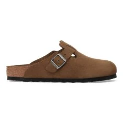 Birkenstock Boston Soft Footbed Suede Leather Dark Tea Tonal -Birkenstock Sale Store 1030814 side