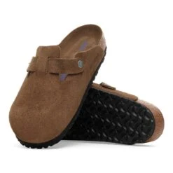 Birkenstock Boston Soft Footbed Suede Leather Dark Tea Tonal -Birkenstock Sale Store 1030814 sole