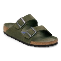 Birkenstock Arizona Soft Footbed Suede Leather Thyme Tonal