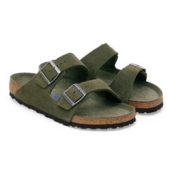 Birkenstock Arizona Soft Footbed Suede Leather Thyme Tonal 9 Birkenstock Arizona Soft Footbed Suede Leather Thyme Tonal -Birkenstock Sale Store 1030815 pair