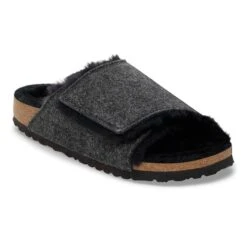 Birkenstock Solana Shearling Wool Felt Anthracite