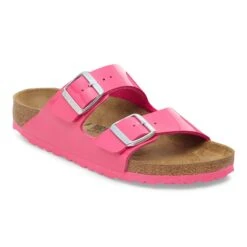 Birkenstock Arizona Birko-Flor Patent Fuchsia Tulip