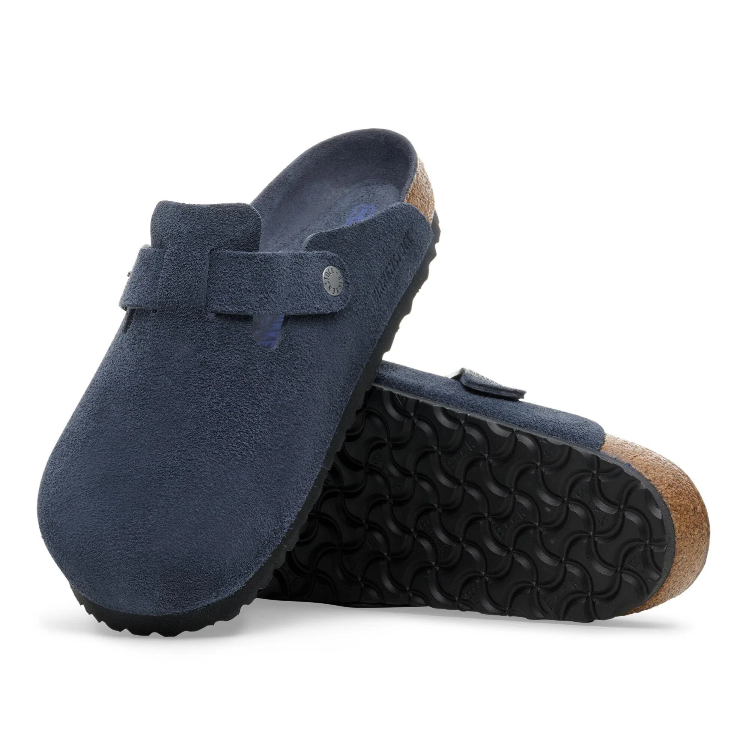 Birkenstock Boston Soft Footbed Suede Leather New Navy Tonal 5 Birkenstock Boston Soft Footbed Suede Leather New Navy Tonal - Image 5