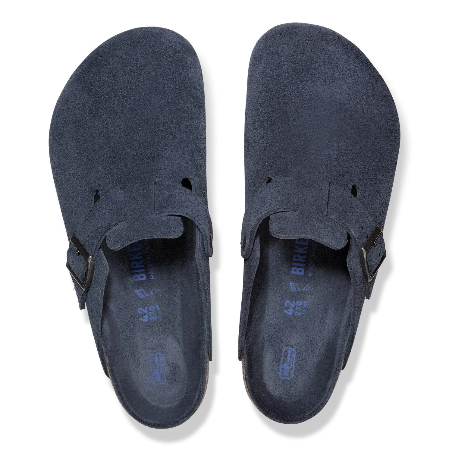 Birkenstock Boston Soft Footbed Suede Leather New Navy Tonal 2 Birkenstock Boston Soft Footbed Suede Leather New Navy Tonal - Image 2