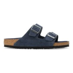 Birkenstock Arizona Soft Footbed Suede Leather New Navy Tonal -Birkenstock Sale Store 1030849 side