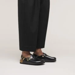 Birkenstock Tokio Leather Black Dressy Leather -Birkenstock Sale Store 1030853 f look f