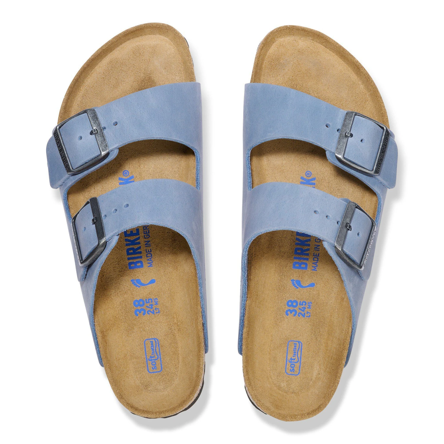 Birkenstock Arizona Soft Footbed Oiled Leather Elemental Blue 2 Birkenstock Arizona Soft Footbed Oiled Leather Elemental Blue - Image 2