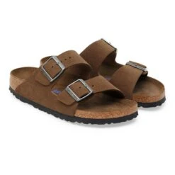 Birkenstock Arizona Soft Footbed Suede Leather Dark Tea Tonal -Birkenstock Sale Store 1030863 pair