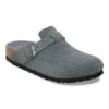 Birkenstock Boston Soft Footbed Suede Leather Basalt Gray Tonal