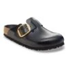 Birkenstock Boston Big Buckle Leather Black Dressy Leather