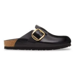 Birkenstock Boston Big Buckle Leather Black Dressy Leather -Birkenstock Sale Store 1030876 side