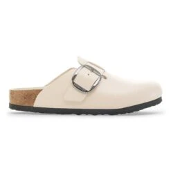 Birkenstock Boston Big Buckle Leather Oyster Dressy Leather -Birkenstock Sale Store 1030900 side