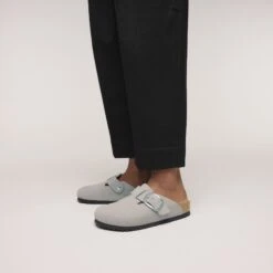 Birkenstock Boston Big Buckle Nubuck Leather Stone Coin 12 Birkenstock Boston Big Buckle Nubuck Leather Stone Coin -Birkenstock Sale Store 1030909 f look f