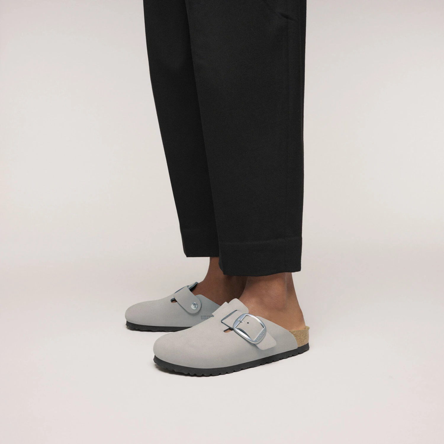 Birkenstock Boston Big Buckle Nubuck Leather Stone Coin 6 Birkenstock Boston Big Buckle Nubuck Leather Stone Coin - Image 6