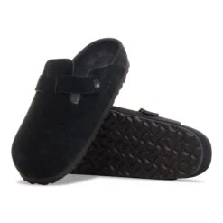 Birkenstock Boston Suede Leather Black -Birkenstock Sale Store 1030919 sole