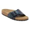 Birkenstock Catalina Luxe Buckle Synthetics Shiny Snake Black