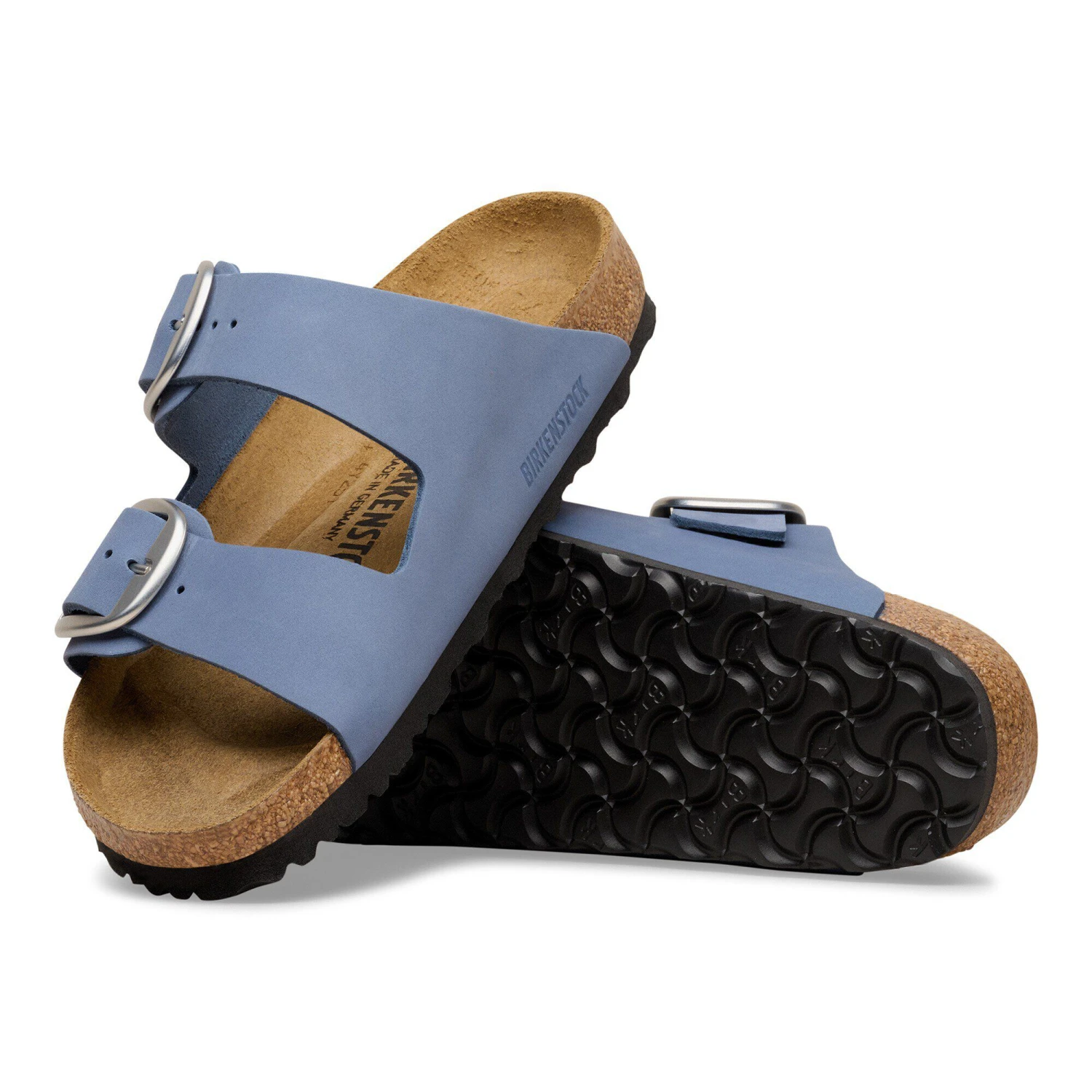 Birkenstock Arizona Big Buckle Nubuck Leather Stone Blue 4 Birkenstock Arizona Big Buckle Nubuck Leather Stone Blue - Image 4