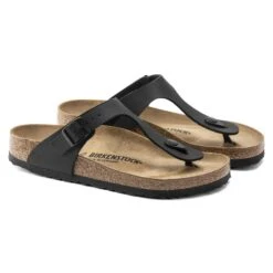 Birkenstock Gizeh Birko-Flor Black -Birkenstock Sale Store 43693 pair