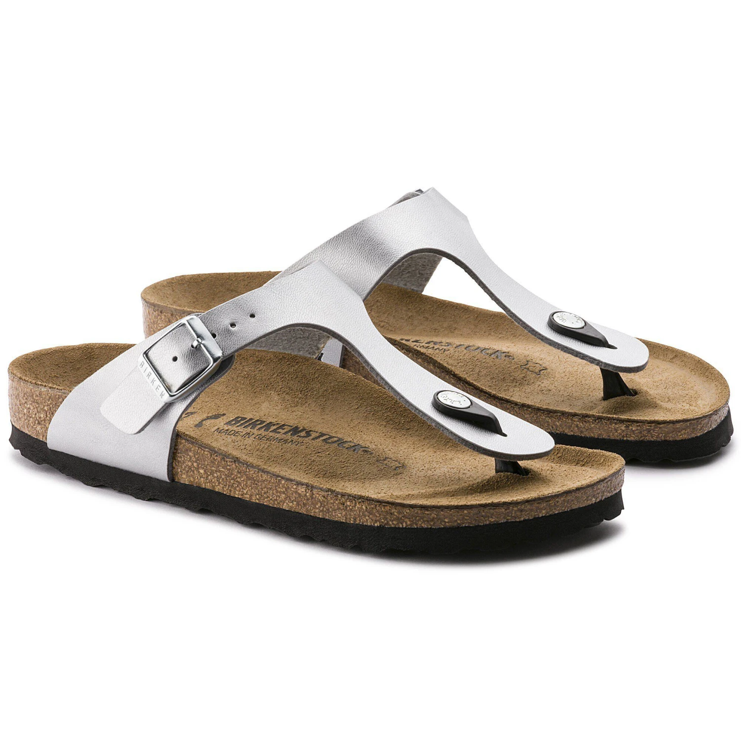 Birkenstock Gizeh Birko-Flor Silver 6 Birkenstock Gizeh Birko-Flor Silver - Image 6