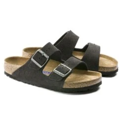 Birkenstock Arizona Soft Footbed Suede Leather Velvet Gray 12 Birkenstock Arizona Soft Footbed Suede Leather Velvet Gray -Birkenstock Sale Store 552321 pair