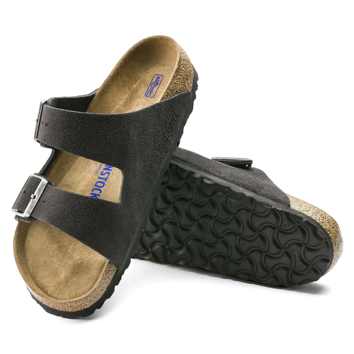 Birkenstock Arizona Soft Footbed Suede Leather Velvet Gray 6 Birkenstock Arizona Soft Footbed Suede Leather Velvet Gray - Image 6