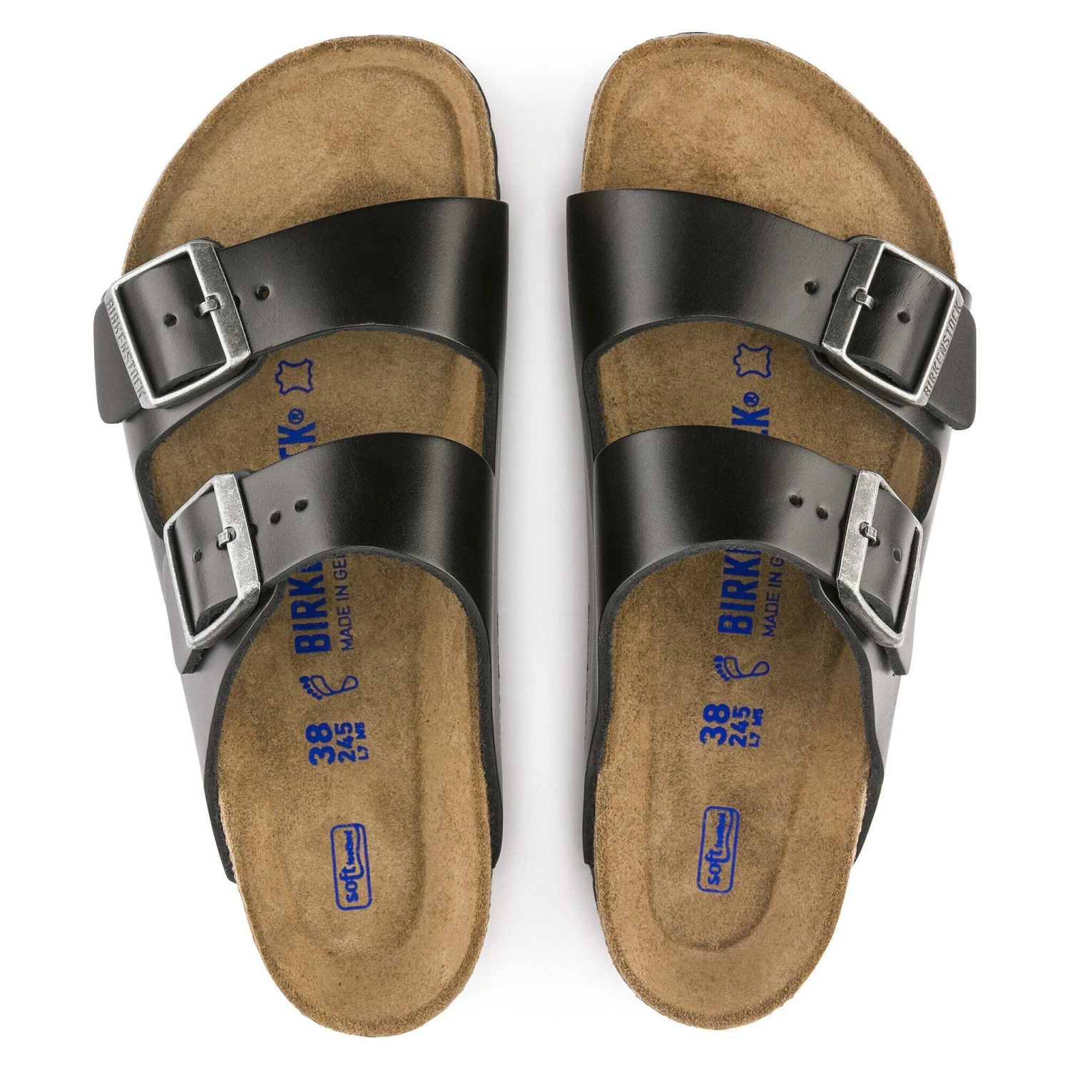 Birkenstock Arizona Soft Footbed Smooth Leather Amalfi Black 2 Birkenstock Arizona Soft Footbed Smooth Leather Amalfi Black - Image 2