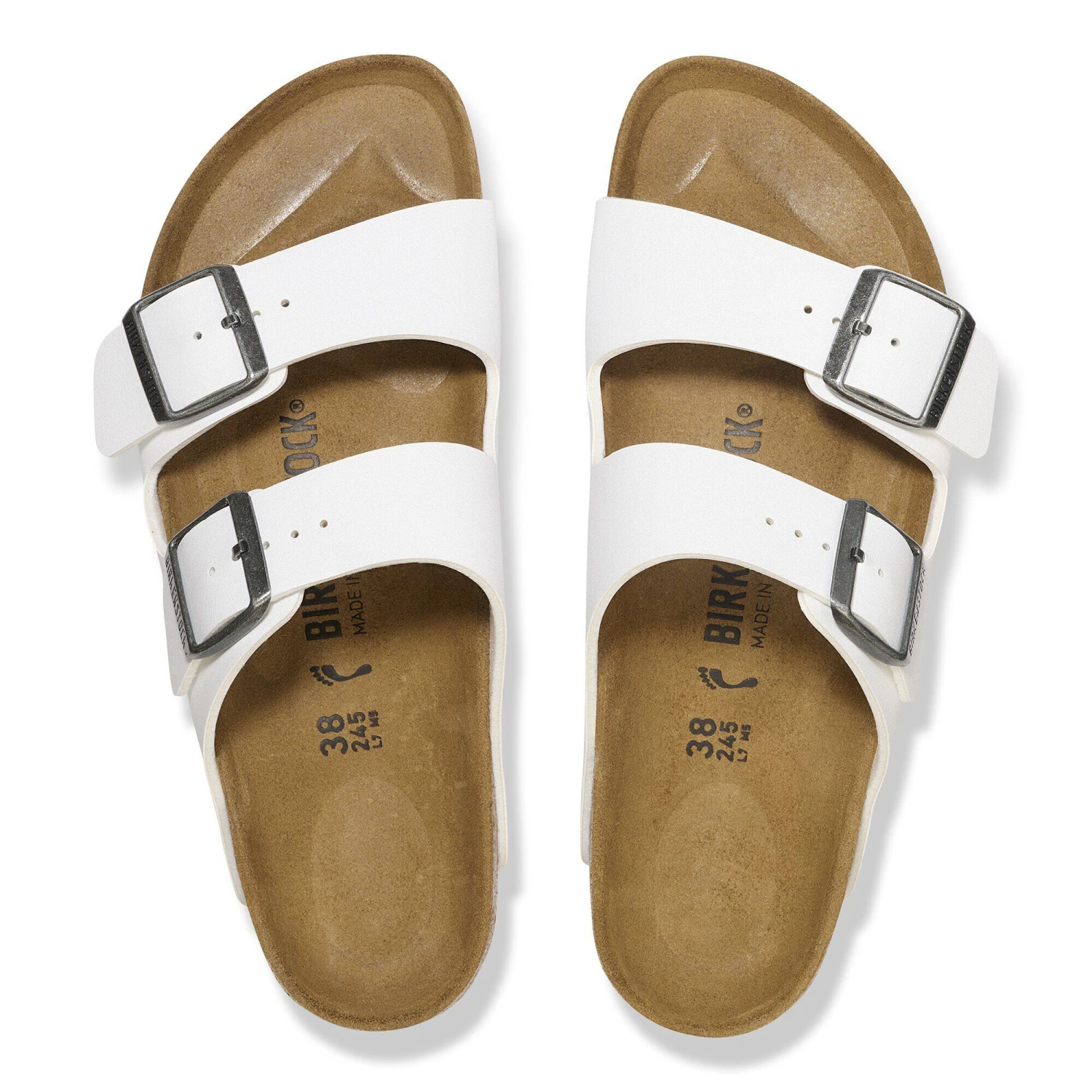 Birkenstock Arizona Birko-Flor White 2 Birkenstock Arizona Birko-Flor White - Image 2