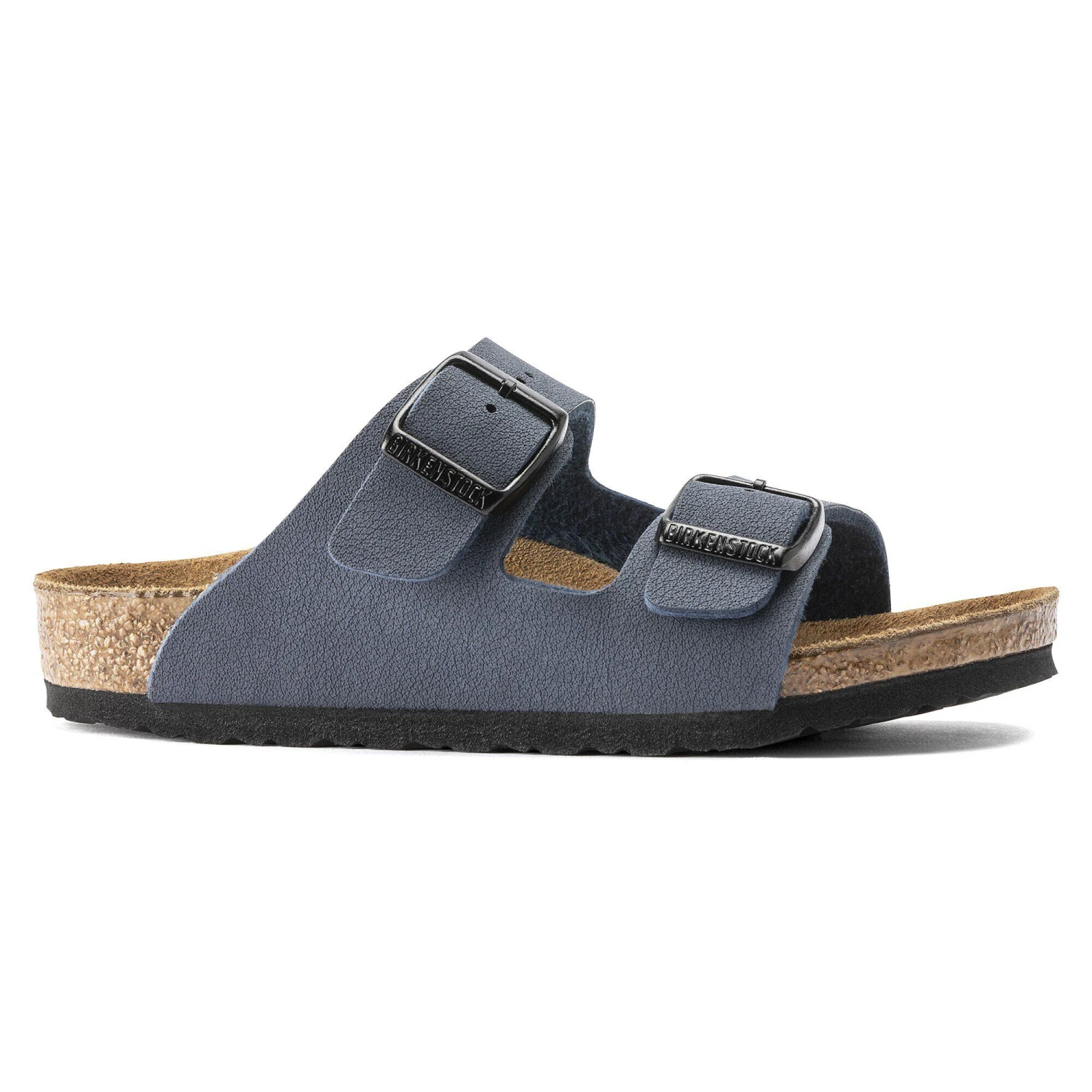 Birkenstock Arizona Kids Birkibuc Navy 2 Birkenstock Arizona Kids Birkibuc Navy - Image 2