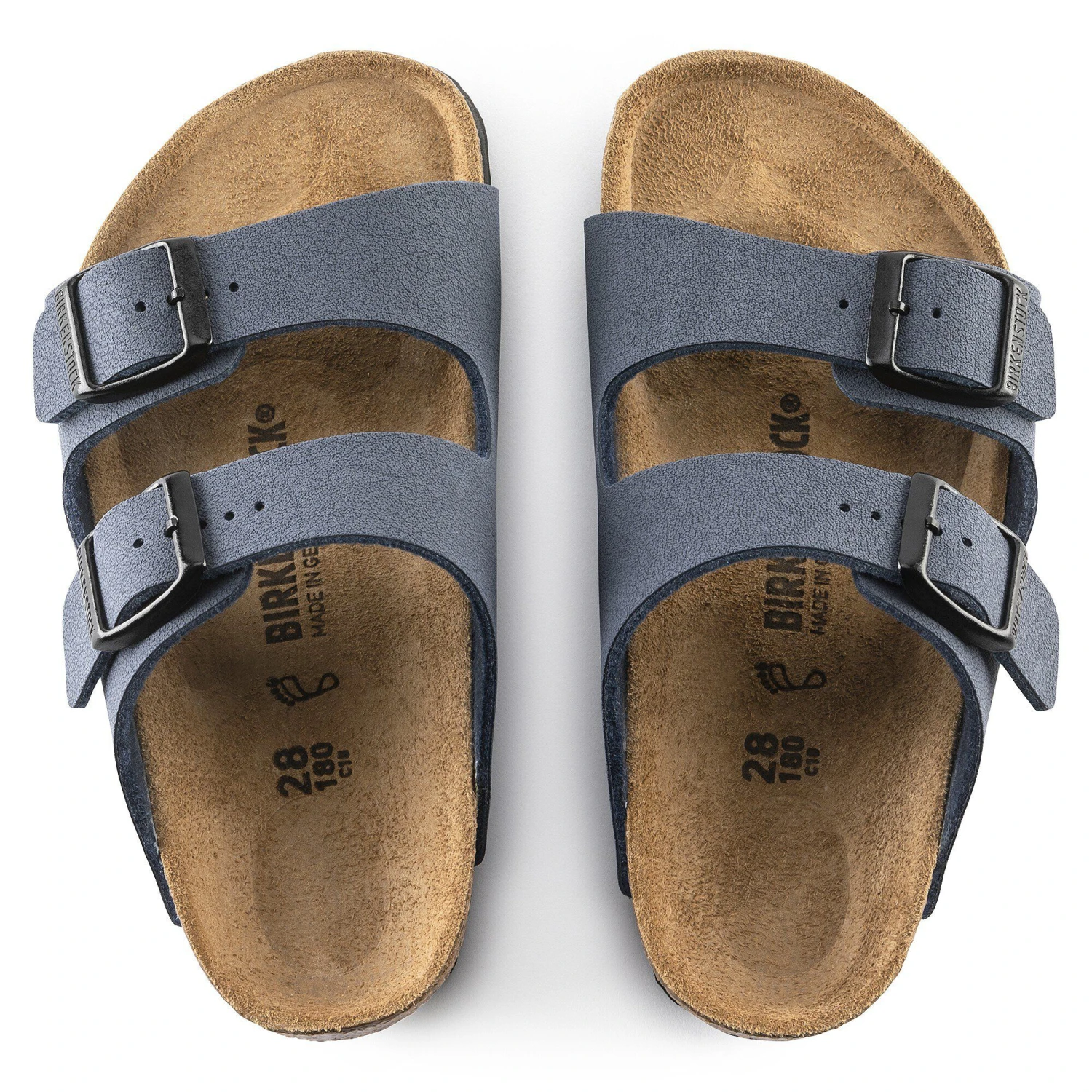 Birkenstock Arizona Kids Birkibuc Navy 1 Birkenstock Arizona Kids Birkibuc Navy