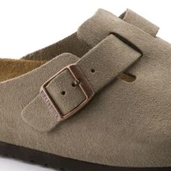 Birkenstock Boston Soft Footbed Suede Leather Taupe -Birkenstock Sale Store 560771 detail 1