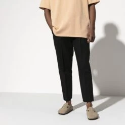 Birkenstock Boston Soft Footbed Suede Leather Taupe -Birkenstock Sale Store 560771 f look m