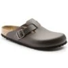 Birkenstock Boston Leather Dark Brown