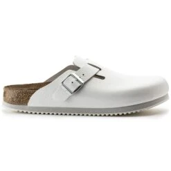 Birkenstock Boston Super Grip Leather White 12 Birkenstock Boston Super Grip Leather White -Birkenstock Sale Store 60136 side