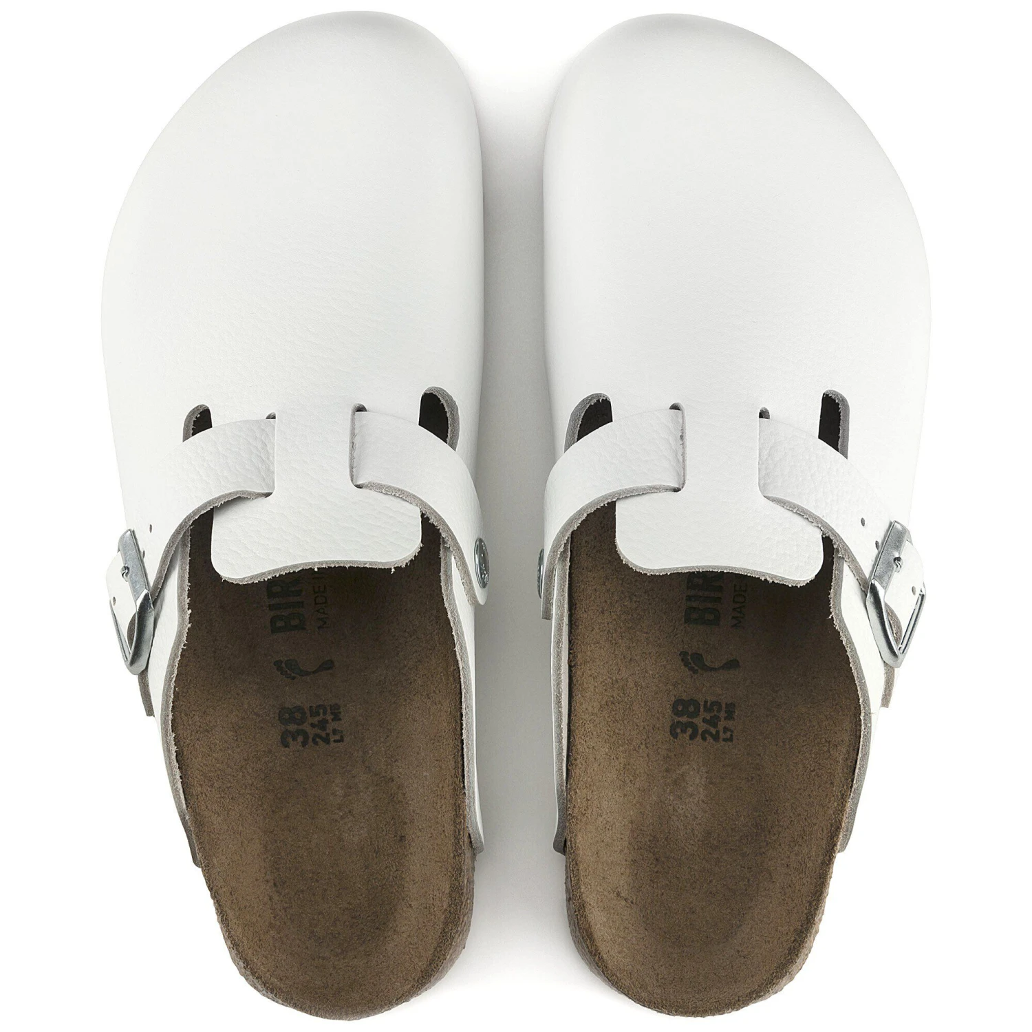 Birkenstock Boston Super Grip Leather White 2 Birkenstock Boston Super Grip Leather White - Image 2